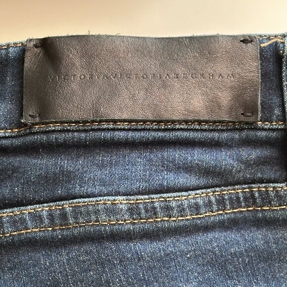 Victoria Victoria Beckham Womens Denim Jeans Slim Fit Dark Wash Sz 26 Minimalist - Picture 4 of 14